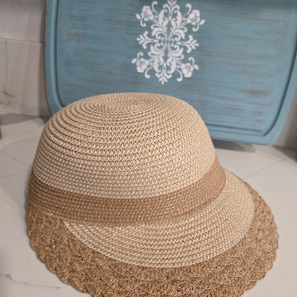 Tahari Beige and Tan Women's Hat - Picture 5 of 7